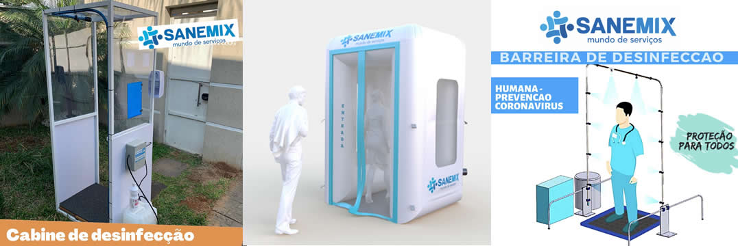 Túnel, Cabine e Arco de desinfecção